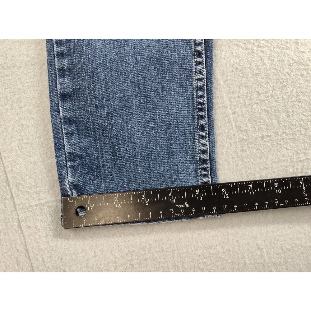 Hollister Men Jean 30 Blue Medium Wash Denim Straigh Slim Stretch Low Rise Denim